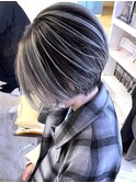 【たっぷり筋感】ホワイトバレイヤージュ×ブリーチ2回