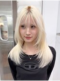 ロングウルフレイヤー顔周りレイヤーおくれ毛_ba541441