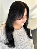 シエル バイ ケンジ 登戸 生田(CIEL by KENJE)&nbsp;ダークグレーブルーブラックヨシンモリ韓国風ヘア顔周りカット