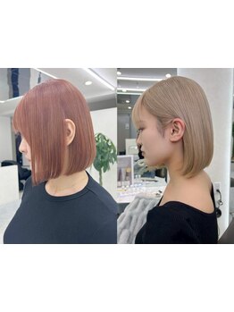 【気軽に楽しむ、最新トレンド。】カットカラーTR\4,000/カットカラー+髪質改善TOKIOトリートメント\9,000