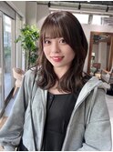 ミディアム×スモーキーブラウン　qumu横浜