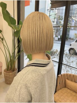 サンド 大阪梅田(sand) クラゲヘアー/小顔/オリーブグレー/ボブ