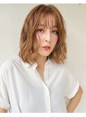 ニュアンスパーマ/オレンジベージュブラウン小顔ミディp北浦和