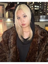 ヌル 原宿店(Null) ブロンド/ケアブリーチカラー/スラッシュカラー/姫ウルフ