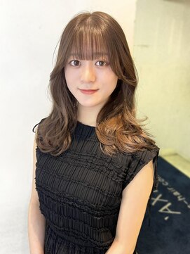 アクシス 栄店(`AXIS) 松本/ワンホンレイヤー/ミルクティーブロンド/ダークブルー/栄