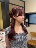 チェリーレッド　ラベンダーピンク　カシスピンク