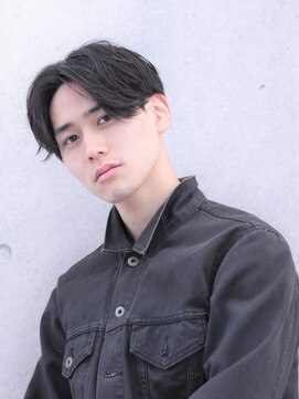 ガズル ハラジュク(GUZZLE HARAJUKU) メンズニュアンスセンターパート スリークショート ツーブロック