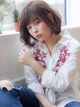 マイラ 銀座(myla) 髪質改善大人可愛い小顔ひし形耳かけショートボブ20代30代40代