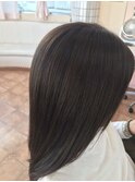 少し明るめカラーで色味を入れて白髪ぼかし