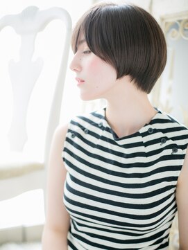 クオーレ ヘア アンジュ 水戸店(CUORE HAIR ange) *ange水戸*…艶カラーダークグレージュハンサムショートa