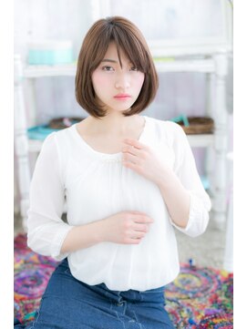 ミック 日暮里店(miq) 伸ばしかけに◎ショコラベージュナチュラル前下がりボブa1