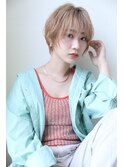 大人可愛い ハイトーンショート 奈良ショート ベージュカラー