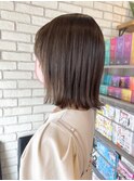 ミントグレージュ×ボブ