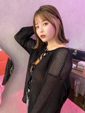 ロンド レア 天神大名店(Lond Le’a) ダブルカラー/インナーカラー/イヤリングカラー/ペールベージュ