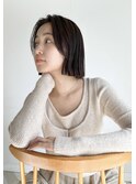 前髪なしボブ