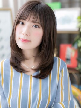 カバーヘア ブリス 上尾西口店(COVER HAIR bliss) ★暗髪グレーベージュ前下がりレイヤーカット20代30代40代★9