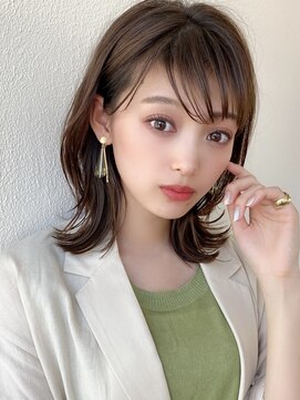シルクレイ 新宿店(Silk-lei) 顔周りのカットで小顔が決まる/大人かわいいこなれミディ/新宿