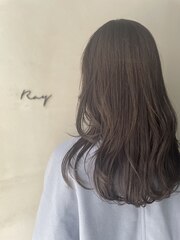 『Ray Kyoto』大人女子ふわふわレイヤー赤み消しグレジュカラー