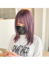 ラル(Lull) 【レイヤーカット×ピンクパープル】ケアブリーチ/ハイトーン