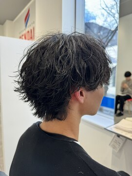 オーシャントーキョーセンダイ(OCEAN TOKYO SENDAI) 緩め波巻きパーママッシュウルフツイスパメンズヘア仙台