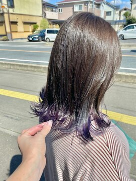 イーズヒュウ(ease HUE.) デザインカラー/裾カラーパープル