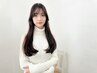 美髪ストレート　カット+酸性縮毛矯正+トリートメント￥14900
