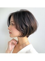 ユキオ オブ ヘアー(YUKIO of Hair)&nbsp;くせ毛風ウルフパーマ前髪パーマミニウルフアッシュブラック