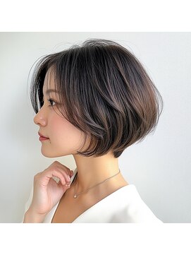 ユキオ オブ ヘアー(YUKIO of Hair) くせ毛風ウルフパーマ前髪パーマミニウルフアッシュブラック