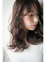 カバーヘア ブリス 川口(COVER HAIR bliss)&nbsp;オリーブグレージュ大人巻きカール抜け感ロングv川口30代40代