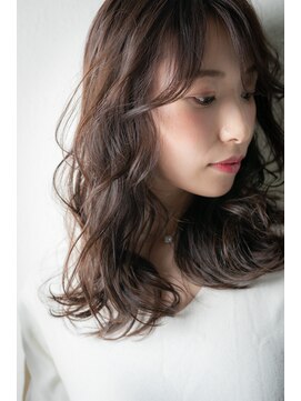 カバーヘア ブリス 川口(COVER HAIR bliss) オリーブグレージュ大人巻きカール抜け感ロングv川口30代40代