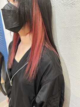 アジールヘア 池袋東口店(agir hair) ブリーチ1回~インナーカラーピンクイヤリングカラー池袋東口