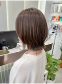 イメチェン外ハネボブ美髪ワイドバング顔周りレイヤーボブ/大宮
