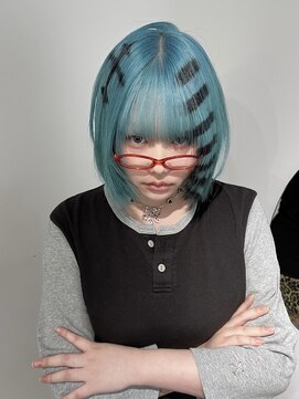 スリー(three) TURQUOISE × BLACK 【十字架ボーダー】