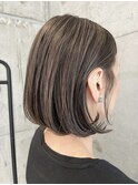セピアベージュで透明感カラー!福岡ハイライト/福岡白髪ぼかし