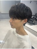 シャドウパーマツイスパ韓国風テテウルフメンズマッシュ【大和】
