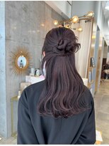 オルセン(OLSEN)&nbsp;ミディアムヘア/ロングヘア/パープルグレージュ/ヘアアレンジ