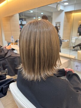 ニューヨークニューヨーク 桂店(NYNY) ☆ミルクベージュ/ケアブリーチ/外はねボブ