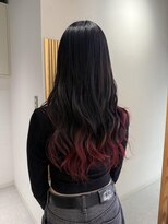 ムーン バイ ケンジ(moon by KENJE) MITO/裾カラー/レッドカラー/デザインカラーブリーチ