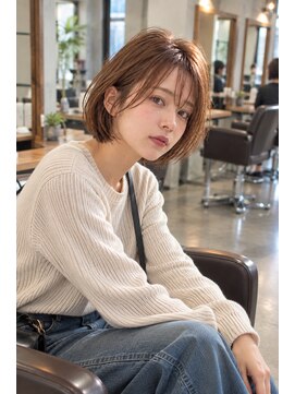 フレイムス ヘアアンドリラックス 大宮東口店(Frames) ショートボブ髪型20代30代40代50代前髪あり前髪なし面長丸顔大宮