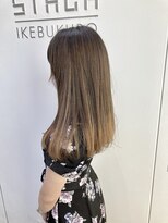 ヘアーライズ 池袋東口店(hair RISE)&nbsp;バレイヤージュストカール ハイライトグラデーションカラー