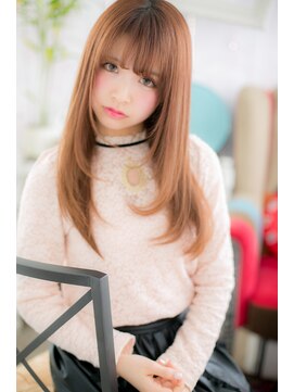 ミック 日暮里店(miq) 大人ガーリー♪ペールカラー小顔シースルーロングレイヤーc1