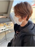 白髪ぼかしハイライト/白髪染め/刈り上げ女子/刈り上げショート
