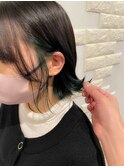 O-tete グリーン系インナーカラー