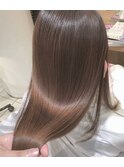 髪質改善ストレートツヤ髪ナチュラルブラウンロング20代30代