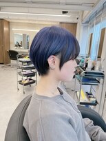 エイト プラット 渋谷2号店(EIGHT plat)&nbsp;ネイビーブルー　ケアブリーチダブルカラー　12/30