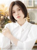 アシンメトリーかきあげ前髪前下がりボブa戸田公園20代30代40代