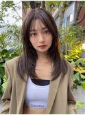 ダークカラー×レイヤーセミロング