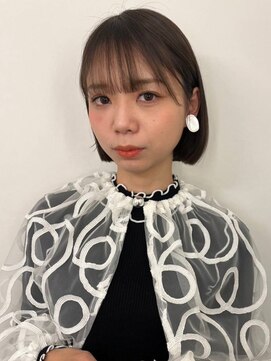 シーン(SCENE) 艶感　耳掛け　顔周りカット　切りっぱなしボブ【天神/今泉】