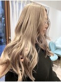 ブロンドヘアー ハイトーン ブリーチ