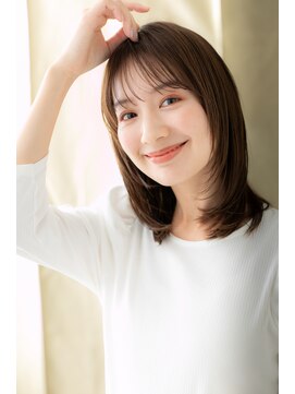 カバーヘア イヴ 戸頭店(COVER HAIR EVE) 前下がりレイヤーカット美髪シルキーベージュZ戸頭20代30代40代